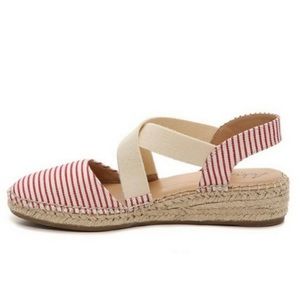 Abella True Comfort wedge stripes sandals size 8 NEW without tags